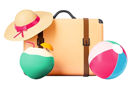 Illustration d'une valise de plage